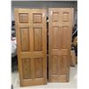 Image 1 : 2 Solid Oak Doors; 1) 29.5" x 79" , 1) 80" x 24"