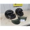 Image 1 : 2 Motorcycle Helmets with Shields DOT Approved Both XL