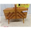 Image 1 : Folding Wooden Sewing Case/Cabinet