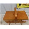 Image 2 : Folding Wooden Sewing Case/Cabinet