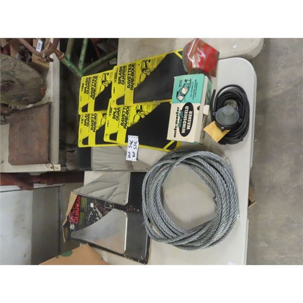 New Auto Mud Flaps, Cable, Motomaster -New Old Stock- Windshield Washer