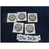 Image 1 : 5 Canadian Dollar Coins; 1970, 1976, 1979, 1982, 1985