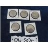 Image 3 : 5 Canadian Dollar Coins; 1970, 1976, 1979, 1982, 1985