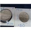 Image 2 : 5- 50Cent Coins ; 1969, 1975, 1980, 1982, 1985