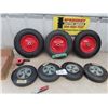 Image 1 : 3 New Wheel Barrow Tires + Rims 4.80/400-8 4x10x2.2" Solid Tire