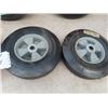 Image 2 : 3 New Wheel Barrow Tires + Rims 4.80/400-8 4x10x2.2" Solid Tire