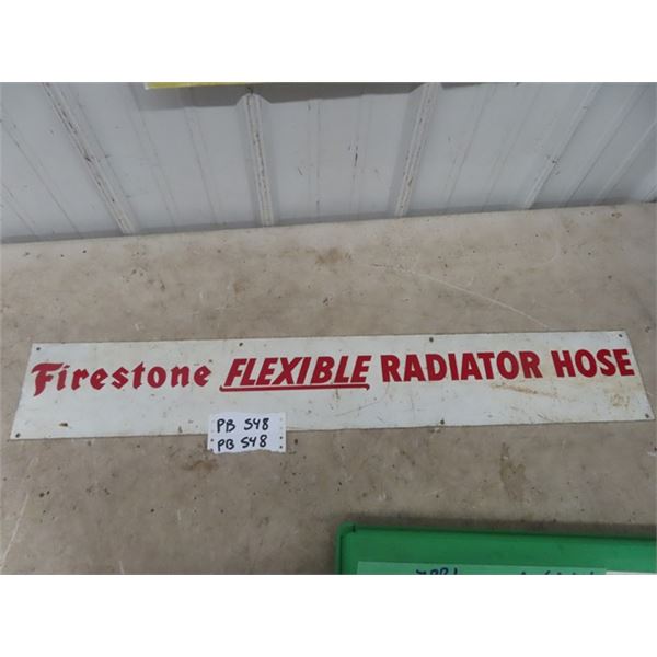 Firestone Metal Radiator Hose Sign 6"x 36"