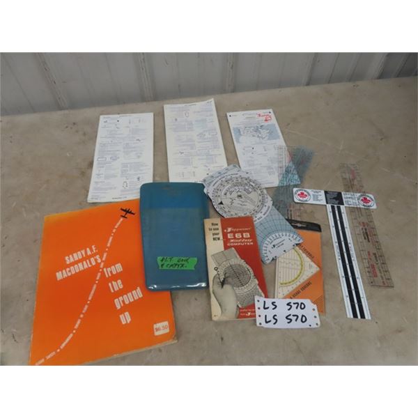 Jeppesen 3way Slide, Flight Computer Pamphlets Measuring Device