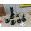 Image 1 : 8 Blue Mountain Ornaments; 5 Swans, 2 Geese, 1 Owl