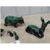 Image 2 : 8 Blue Mountain Ornaments; Buffalo, 2 Bear, 3 Deer, 2 Dogs