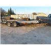 Image 1 : 2014 Lawnmore Bumper Hitch 20' Tandem Trailer 3500lbs x 2 with Ramps - Nice Shape Trailer