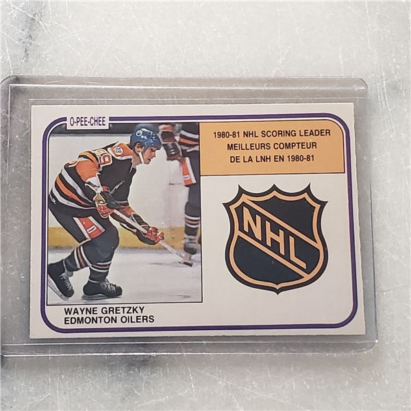 Wayne Gretzky 1981-82 O-Pee-Chee #384 Scoring Leaders HOF Hockey Card