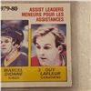 Image 3 : 1980-81 O-Pee-Chee #162 NHL Assist Leaders (Wayne Gretzky, Marcel Dionne, Guy Lafleur) HOF hockey ca