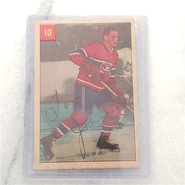 1954-55 Parkhurst Tom Johnson Hall of Fame Montreal Canadiens hockey cards [lower grade] #10.1 (Born