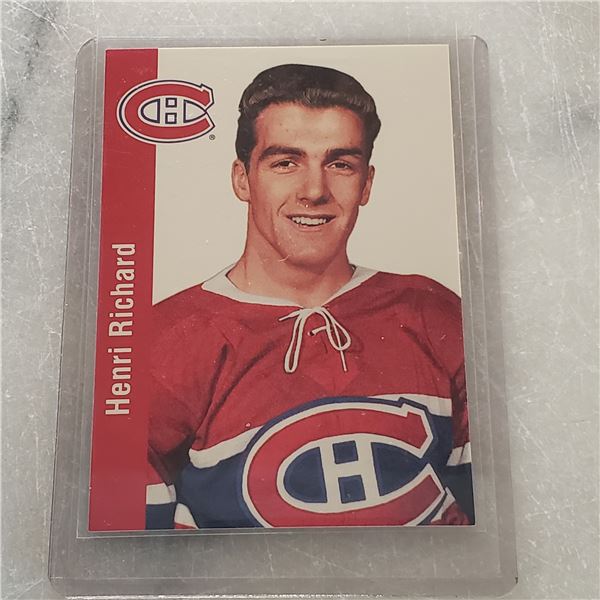 Parkhurst 1956-57 Missing Link #66 Henri Richard (1994) Hall of Fame Montreal Canadiens hockey card