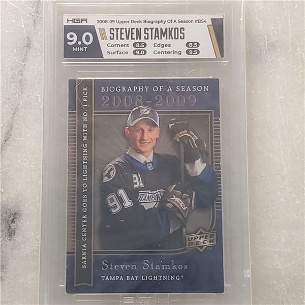 2008-09 Steven Stamkos Rookie graded HGA 9 MINT Upper Deck #BS4 hockey Card