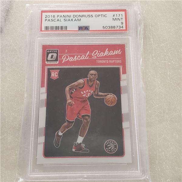 PSA 9 MINT Pascal Siakam Rookie 2016-17 Panini Donruss Optic #171 (Toronto Raptors highest paid play