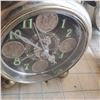 Image 2 : (4) Vintage Alarm clocks - one looks like it has vintage coins in it.