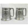 Image 1 : 2 Vintage Molson Pewter Beer Mug Stein USA Jug Hand made in USA
