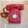 Image 1 : vintage phone. Rare Red Rotary landline telephone vintage phone.