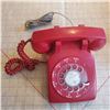Image 3 : vintage phone. Rare Red Rotary landline telephone vintage phone.