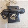 Image 2 : vintage phone. Original Bakelite countertop Rotary landline telephone vintage phone. Black