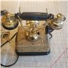 Image 4 : vintage phone. French Provincial Brass style landline telephone