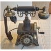 Image 1 : vintage phone. Ericsson No. 16 Skeleton Hand Crank replica landline telephone.