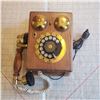 Image 2 : vintage phone. wood wall mount landline telephone