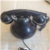 Image 3 : vintage phone. Black countertop push button landline telephone