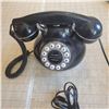 Image 5 : vintage phone. Black countertop push button landline telephone