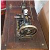 Image 3 : rare early 1900s Charles Raymond sewing machine. Original hardwood cabinet. Works perfectly, unresto
