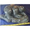 Image 1 : Large stone Grizzly Bear carving (12.6 pounds approx)