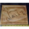 Image 1 : David Bernett Marble Rose Aurora Relief Sculpture Carving Parent and Child Inuit Eskimo Kayak tradit