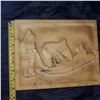 Image 3 : David Bernett Marble Rose Aurora Relief Sculpture Carving Parent and Child Inuit Eskimo Kayak tradit