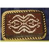 Image 1 : Leather Beaded belt buckle like new hand made