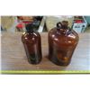 Image 4 : 1 Brown 1 Gal Glass Jug, 1 Brown 1/2 Gal Glass Jug