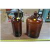 Image 5 : 1 Brown 1 Gal Glass Jug, 1 Brown 1/2 Gal Glass Jug
