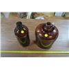 Image 6 : 1 Brown 1 Gal Glass Jug, 1 Brown 1/2 Gal Glass Jug