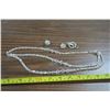 Image 1 : Vintage "Rhinestone" Necklace, Earrings, Brooch