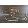 Image 2 : Vintage "Rhinestone" Necklace, Earrings, Brooch