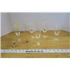 Image 1 : 5 Small Etched Liquor Glasses