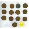 Image 1 : 13 USA Lincoln Pennies - Assorted Years