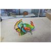 Image 1 : Vintage Les Geschutzt german tin plate turkey wind up toy with key