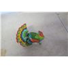 Image 2 : Vintage Les Geschutzt german tin plate turkey wind up toy with key
