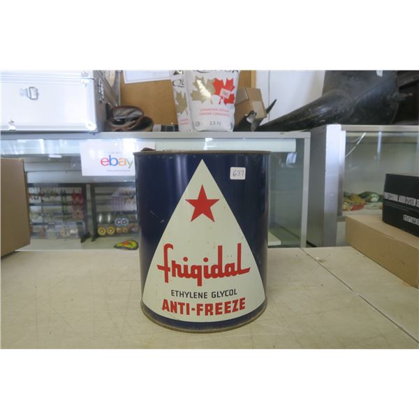 nice clean frigidal anti-freeze tin North Star one gallon