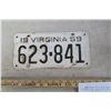 Image 1 : 1959 Virginia License plate