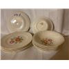 Image 2 : LOT OF 10 ANTIQUE  CHINA   5 SMALL DESSERT PLATES- 5 SMALL DESSERT BOWLS  SOVEREIGN POTTERS EARTHENW