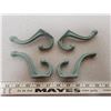 Image 1 : (4) Teal iron hooks