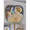 Image 4 : Vintage lot P&G Naphtha soap, Postum cereal beverage can and antique paper fan